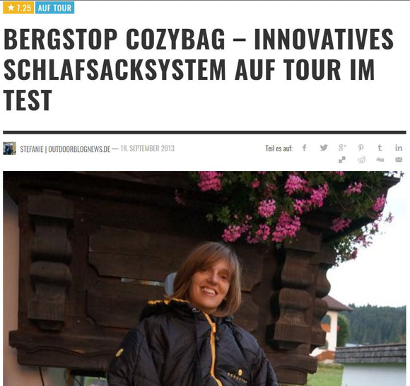Bergstop CozyBag review by Outdoorblognews